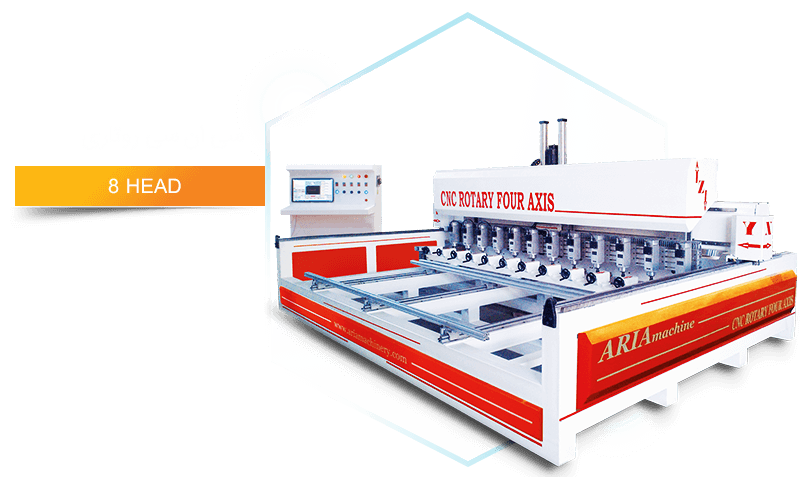 دستگاه سی ان سی cnc 8 کله روتاری دست دوم